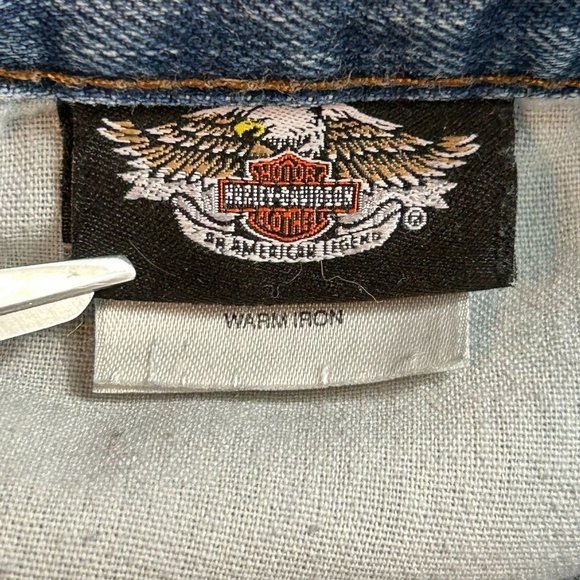 Harley‎ Davidson Blue Denim Straight Medium Wash Mens Motorcycle Jeans - Picture 11 of 12